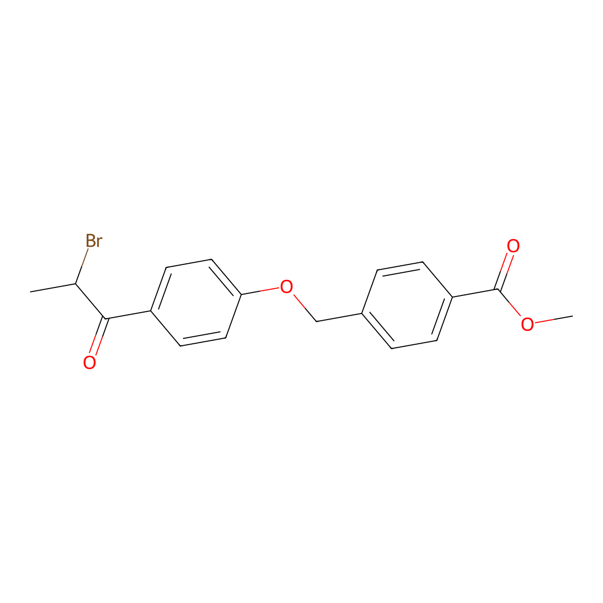 Methyl 4-[4-(2-bromopropanoyl)phenoxymethyl]benzoate molecular structure, CAS 1547067-07-1