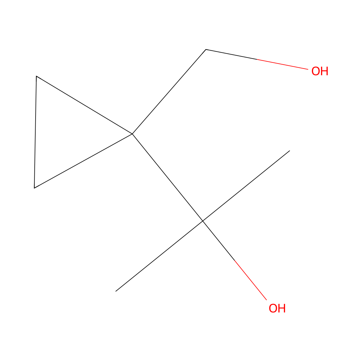 2-[1-(Hydroxymethyl)cyclopropyl]propan-2-ol molecular structure, CAS 1547067-75-3