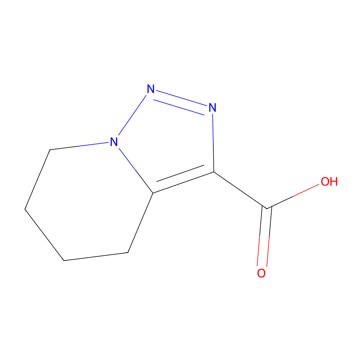 4,5,6,7-Tetrahydro-[1,2,3]triazolo[1,5-a]pyridine-3-carboxylic acid molecular structure, CAS 1547068-16-5