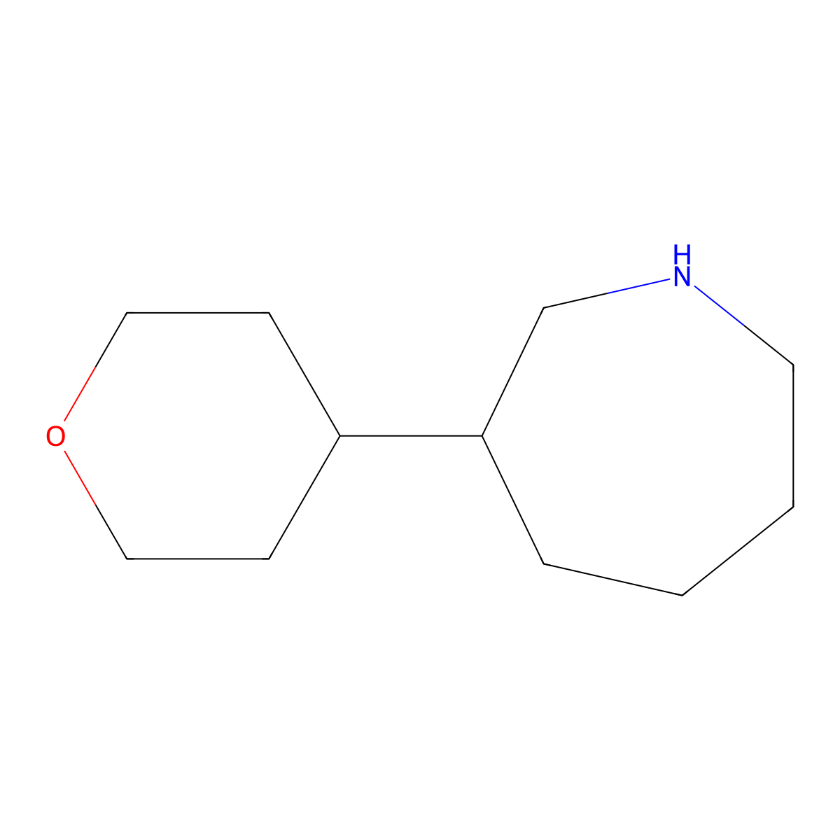 3-(Oxan-4-yl)azepane molecular structure, CAS 1547080-97-6