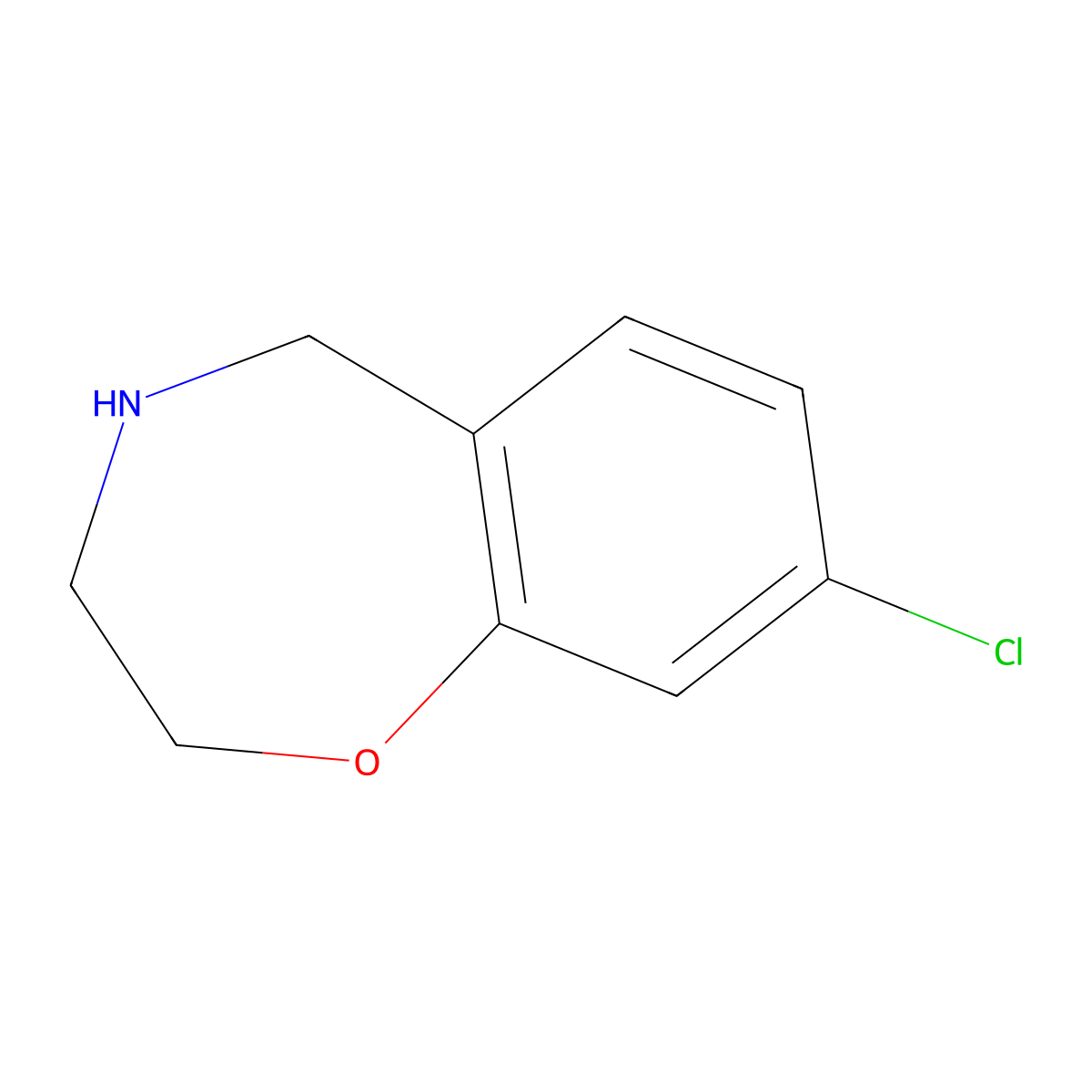 8-Chloro-2,3,4,5-tetrahydro-1,4-benzoxazepine molecular structure, CAS 1547081-05-9