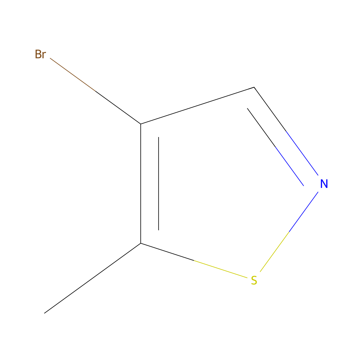 4-Bromo-5-methyl-1,2-thiazole molecular structure, CAS 1547081-09-3