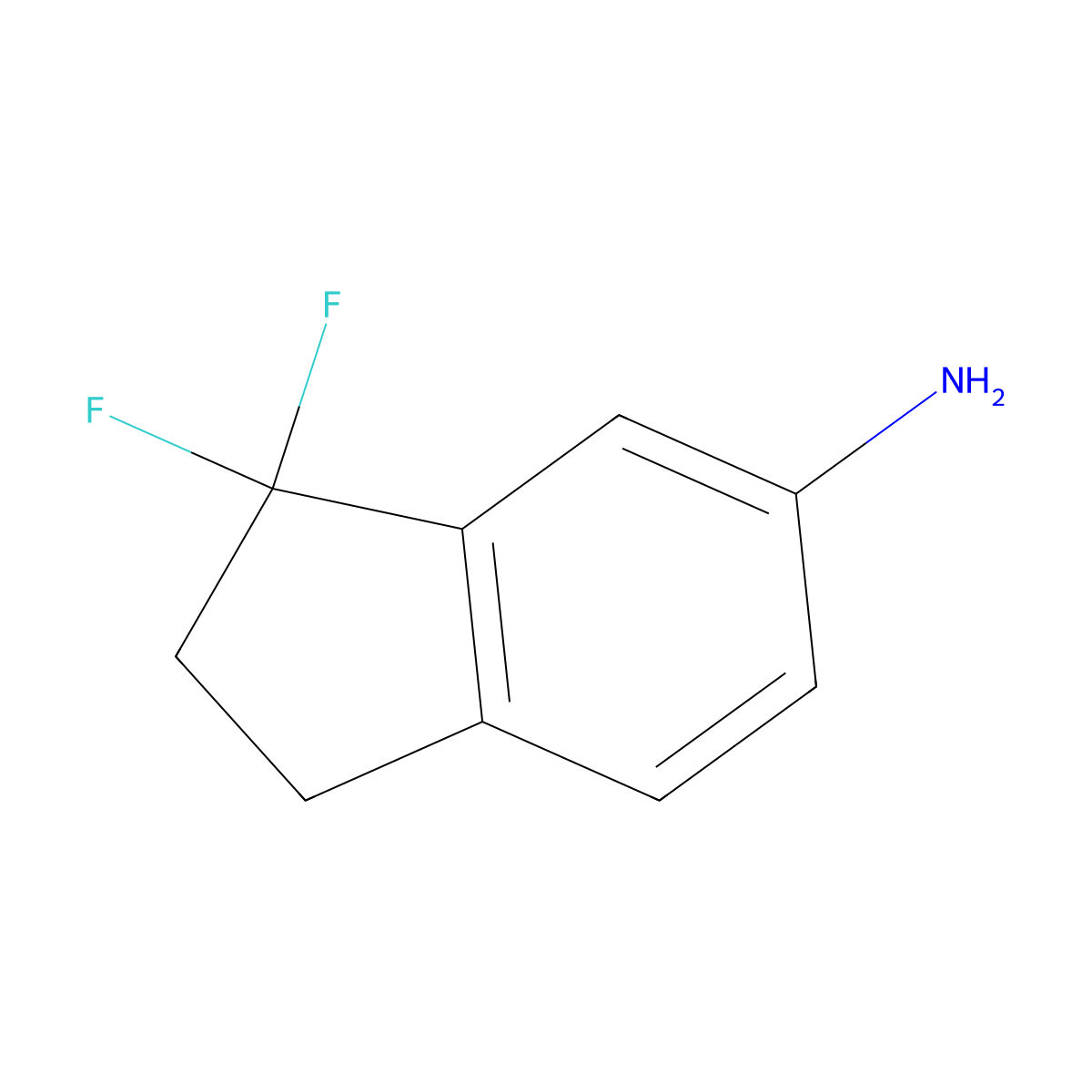 3,3-Difluoro-2,3-dihydro-1H-inden-5-amine molecular structure, CAS 1547085-01-7
