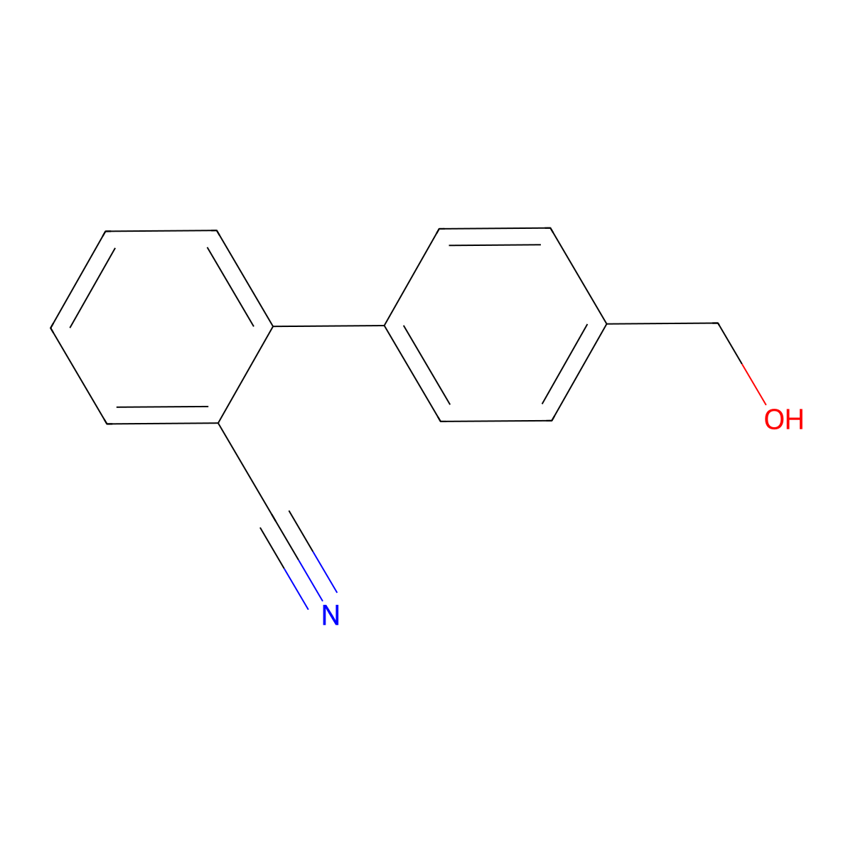 2-[4-(Hydroxymethyl)phenyl]benzonitrile molecular structure, CAS 154709-19-0