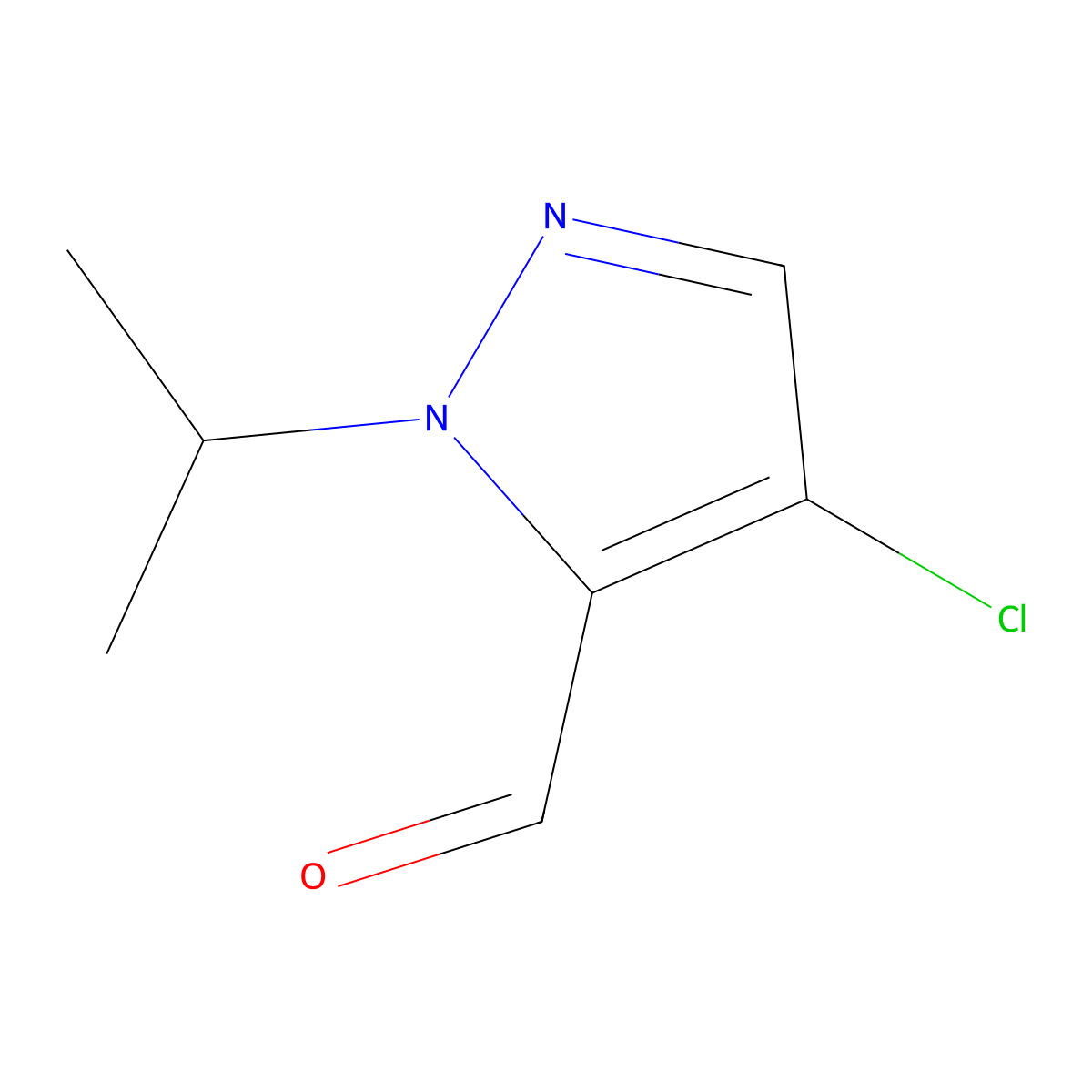 4-Chloro-1-isopropyl-1H-pyrazole-5-carbaldehyde molecular structure, CAS 1547108-49-5