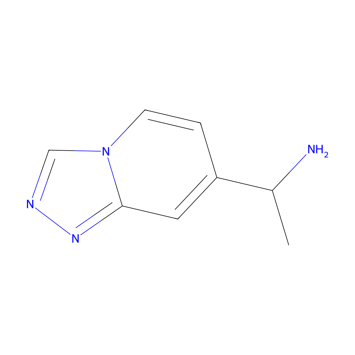 1-([1,2,4]Triazolo[4,3-a]pyridin-7-yl)ethanamine molecular structure, CAS 1547112-69-5