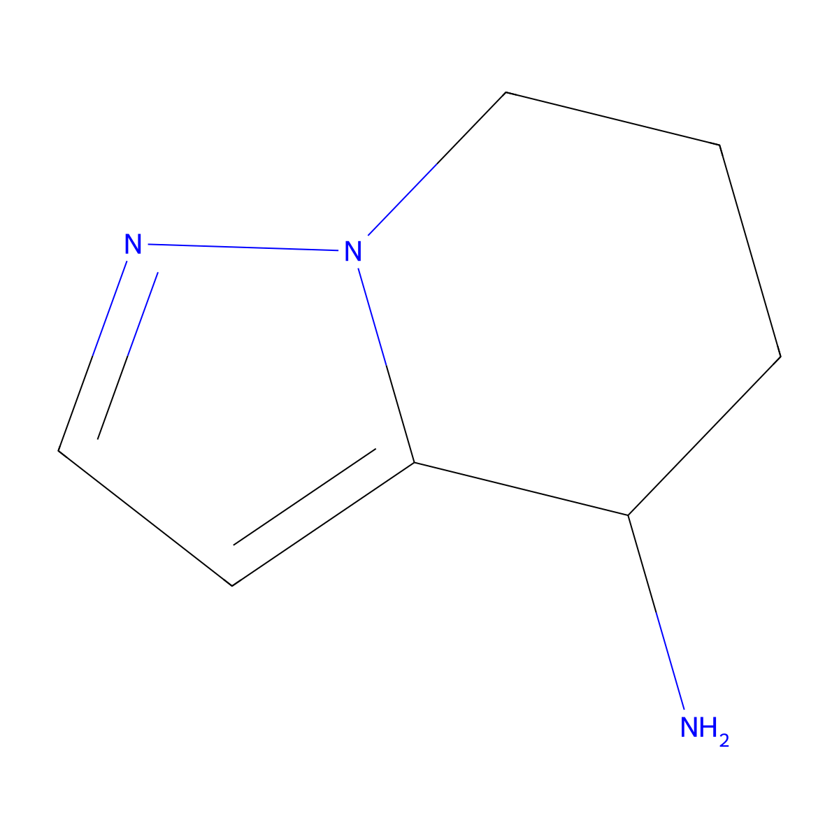 4H,5H,6H,7H-pyrazolo[1,5-a]pyridin-4-amine molecular structure, CAS 1547114-20-4