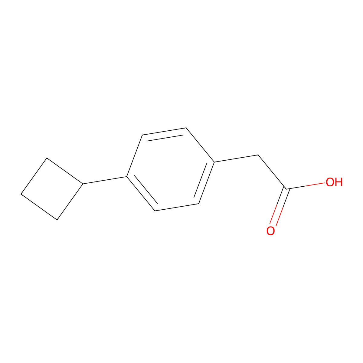 2-(4-Cyclobutylphenyl)acetic acid molecular structure, CAS 1547120-16-0