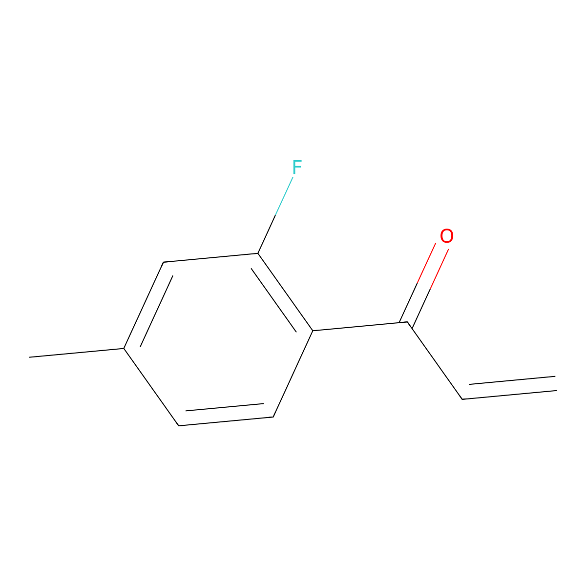 1-(2-Fluoro-4-methylphenyl)prop-2-en-1-one molecular structure, CAS 1547133-00-5