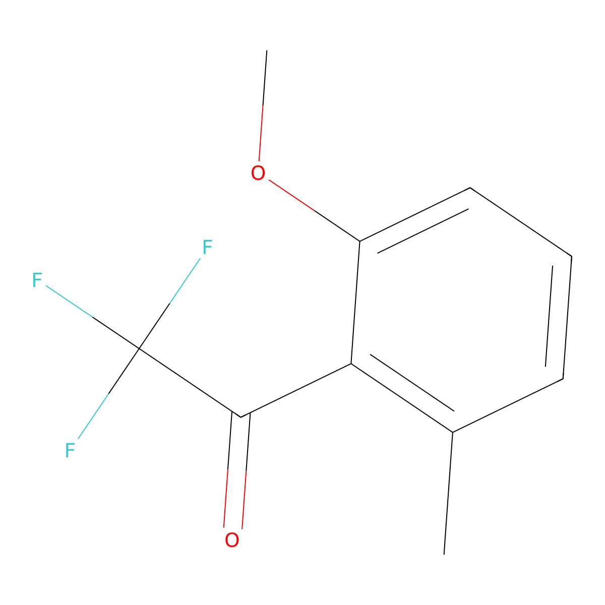 2,2,2-Trifluoro-1-(2-methoxy-6-methylphenyl)ethan-1-one molecular structure, CAS 1547136-78-6