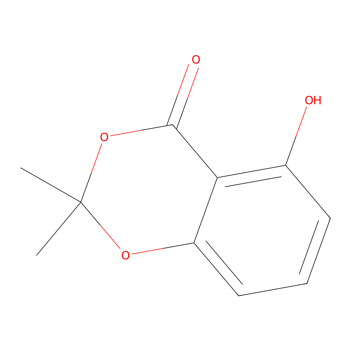 4H-1,3-Benzodioxin-4-one, 5-hydroxy-2,2-dimethyl- molecular structure, CAS 154714-19-9