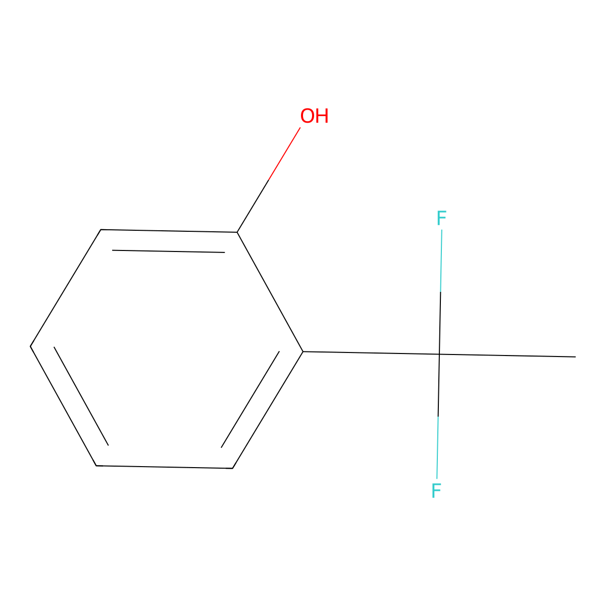 2-(1,1-Difluoroethyl)phenol molecular structure, CAS 1547144-39-7