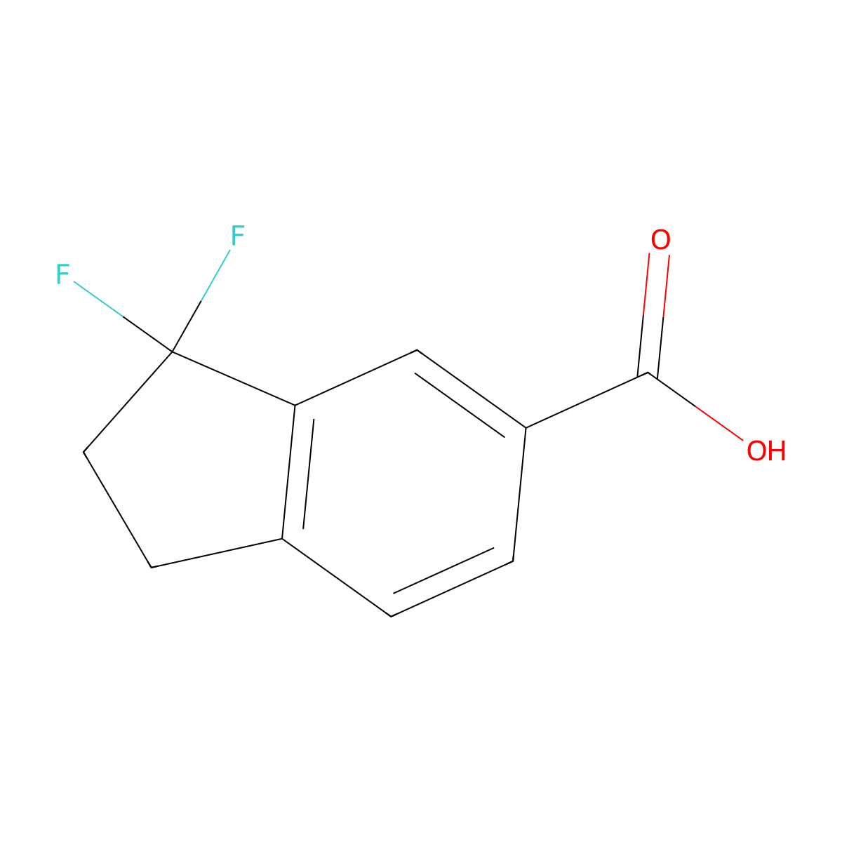 3,3-Difluoro-2,3-dihydro-1H-indene-5-carboxylic acid molecular structure, CAS 1547144-66-0