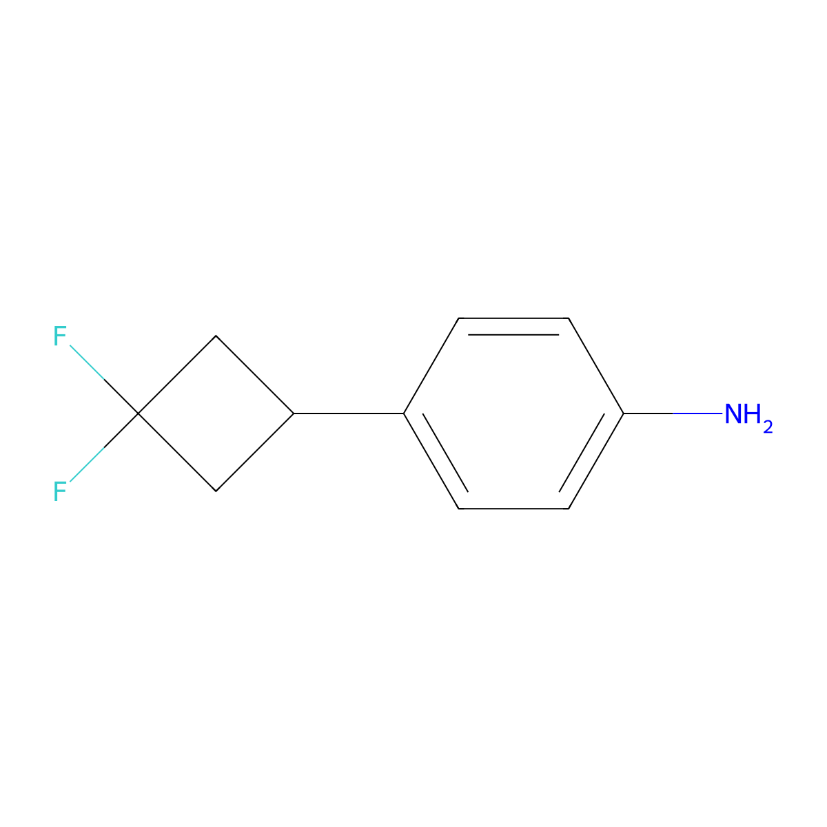 4-(3,3-Difluorocyclobutyl)benzenamine molecular structure, CAS 1547145-65-2