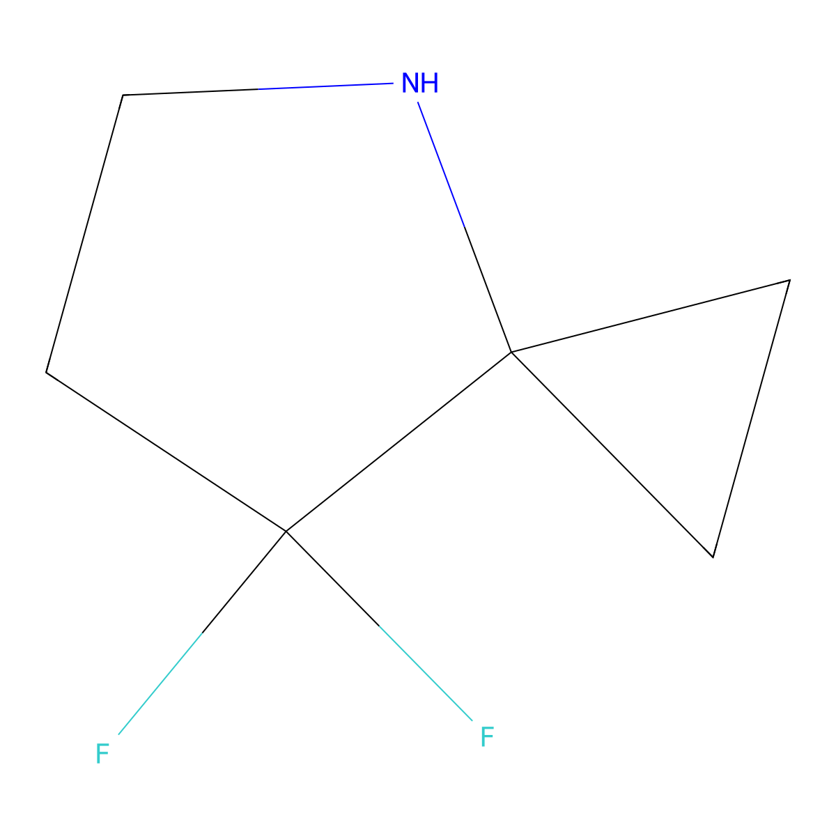 7,7-Difluoro-4-azaspiro[2.4]heptane molecular structure, CAS 1547146-13-3