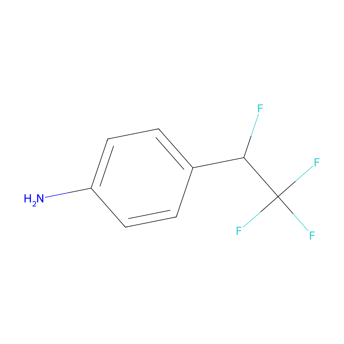 4-(1,2,2,2-Tetrafluoroethyl)aniline molecular structure, CAS 1547146-29-1
