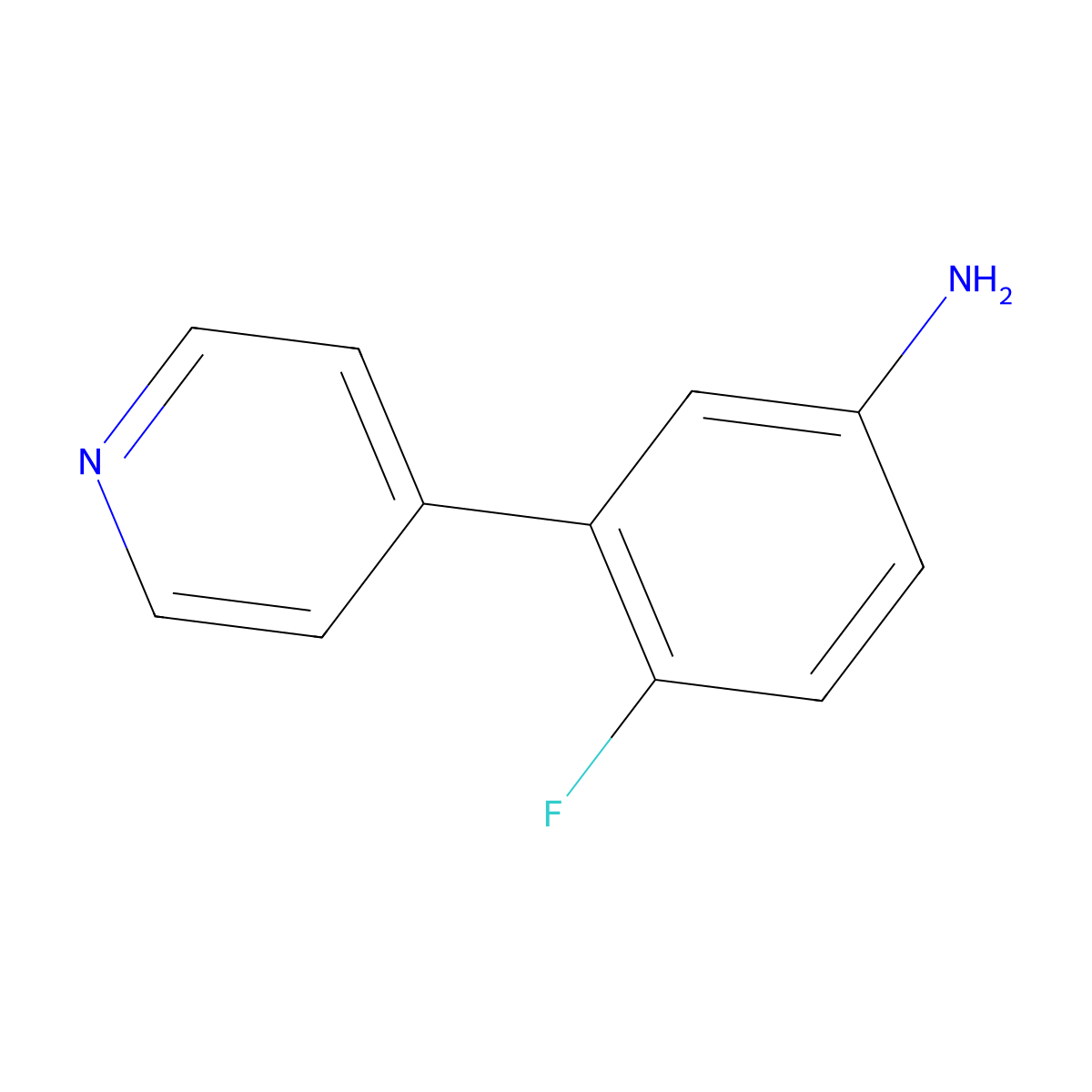 4-Fluoro-3-(pyridin-4-yl)aniline molecular structure, CAS 154716-47-9