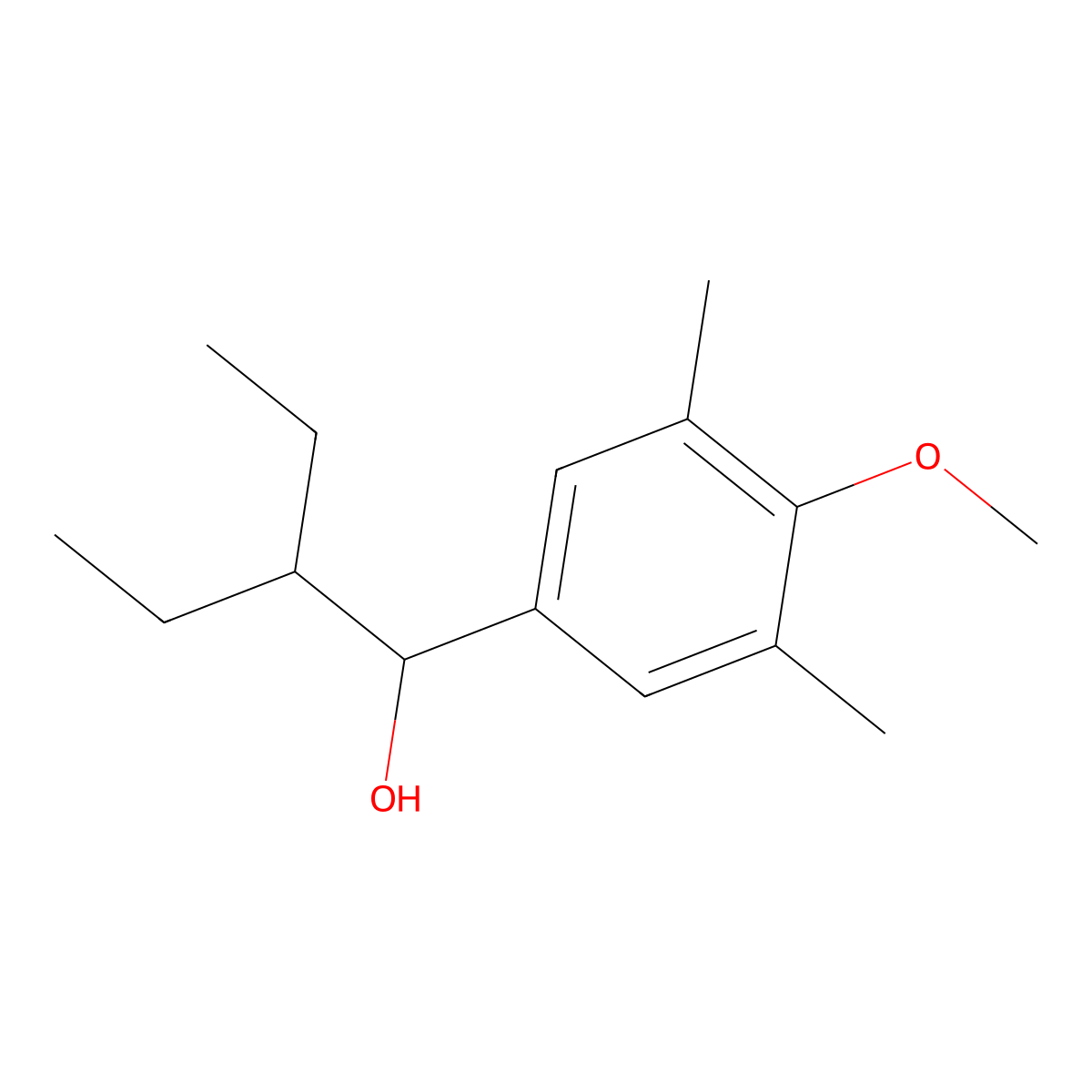alpha-(1-Ethylpropyl)-4-methoxy-3,5-dimethylbenZenemethanol molecular structure, CAS 1547213-63-7