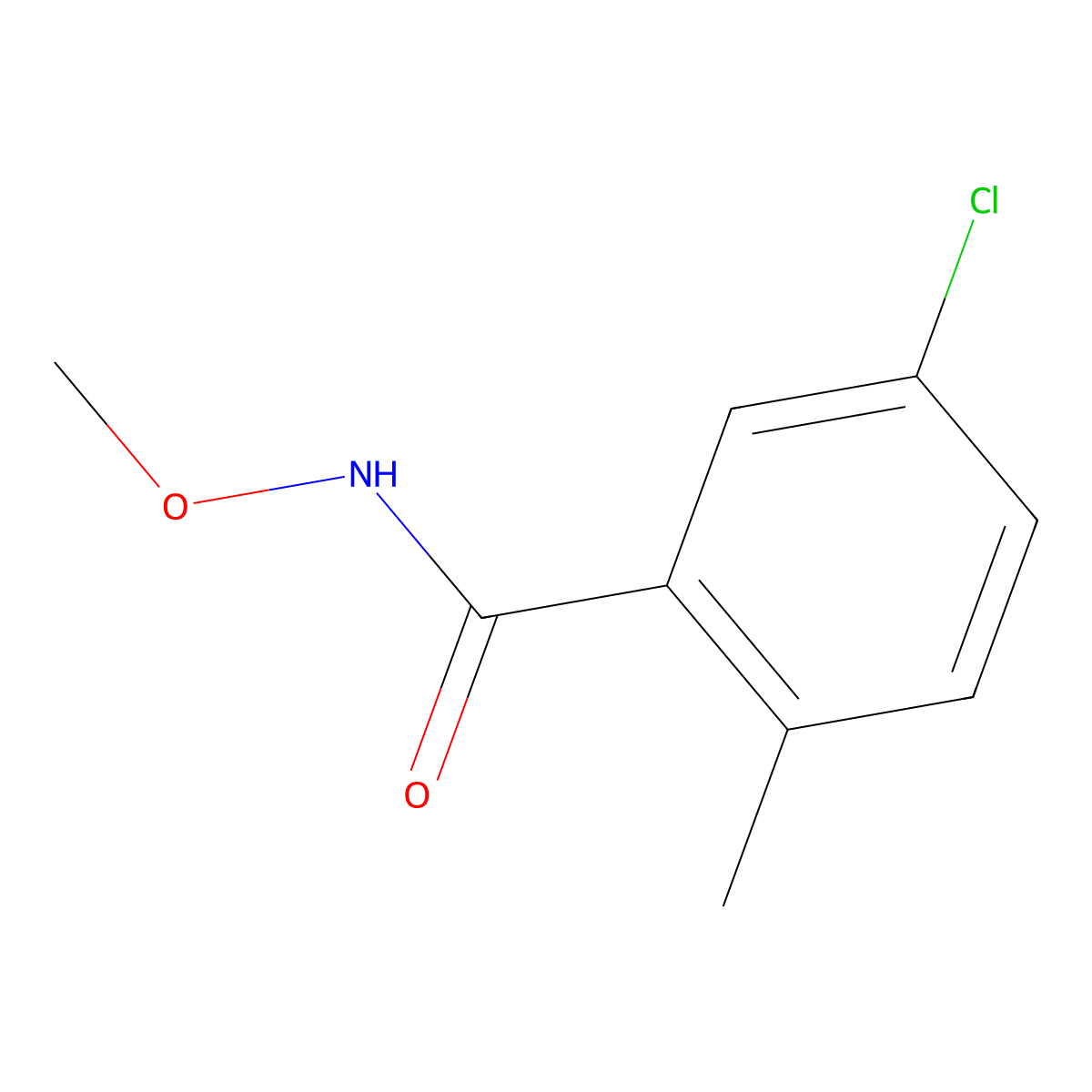 5-chloro-N-methoxy-2-methylbenzamide molecular structure, CAS 1547236-79-2