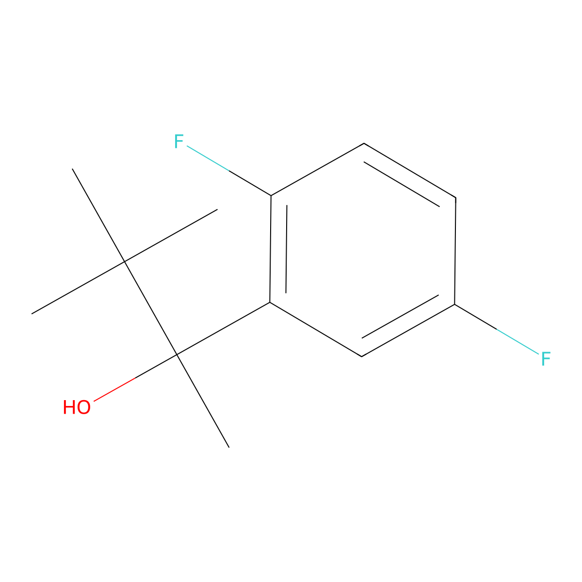 alpha-(1,1-Dimethylethyl)-2,5-difluoro-alpha-methylbenZenemethanol molecular structure, CAS 1547265-90-6