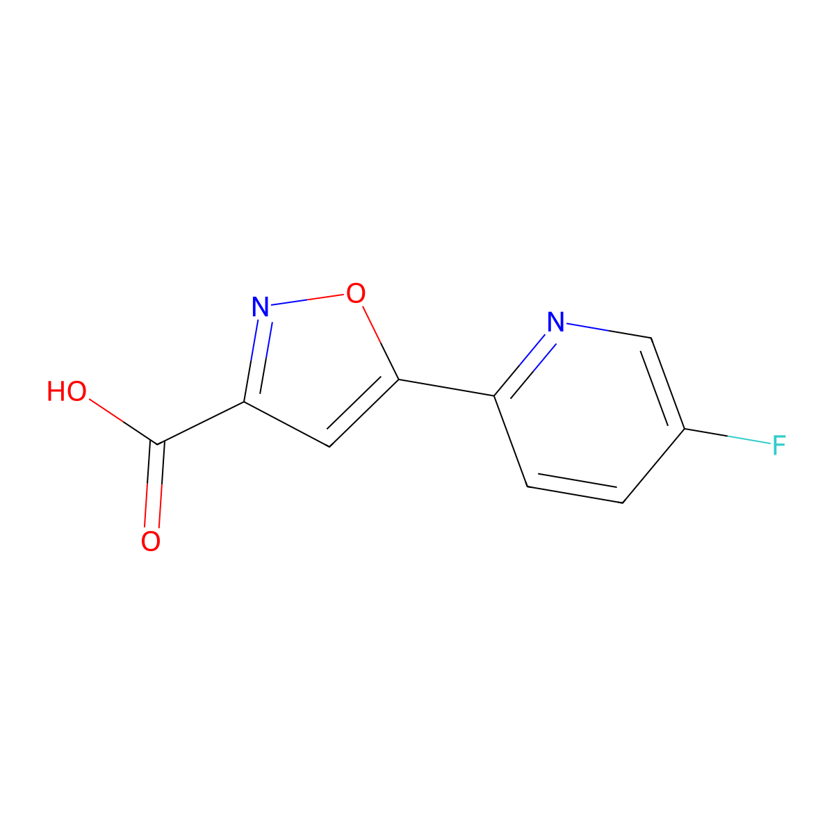 5-(5-Fluoropyridin-2-yl)isoxazole-3-carboxylic acid molecular structure, CAS 1547299-34-2