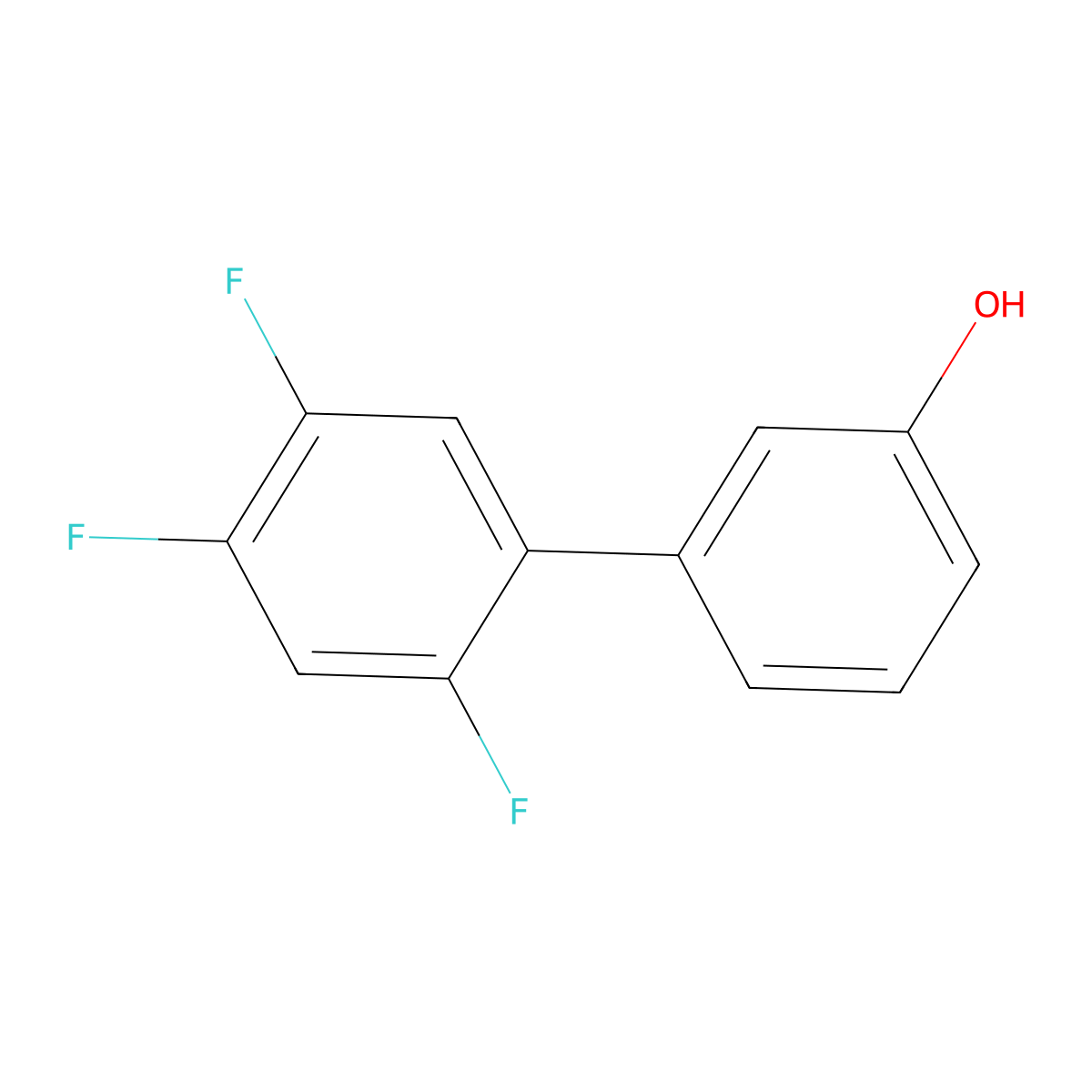 2',4',5'-Trifluoro-[1,1'-biphenyl]-3-ol molecular structure, CAS 1547299-71-7