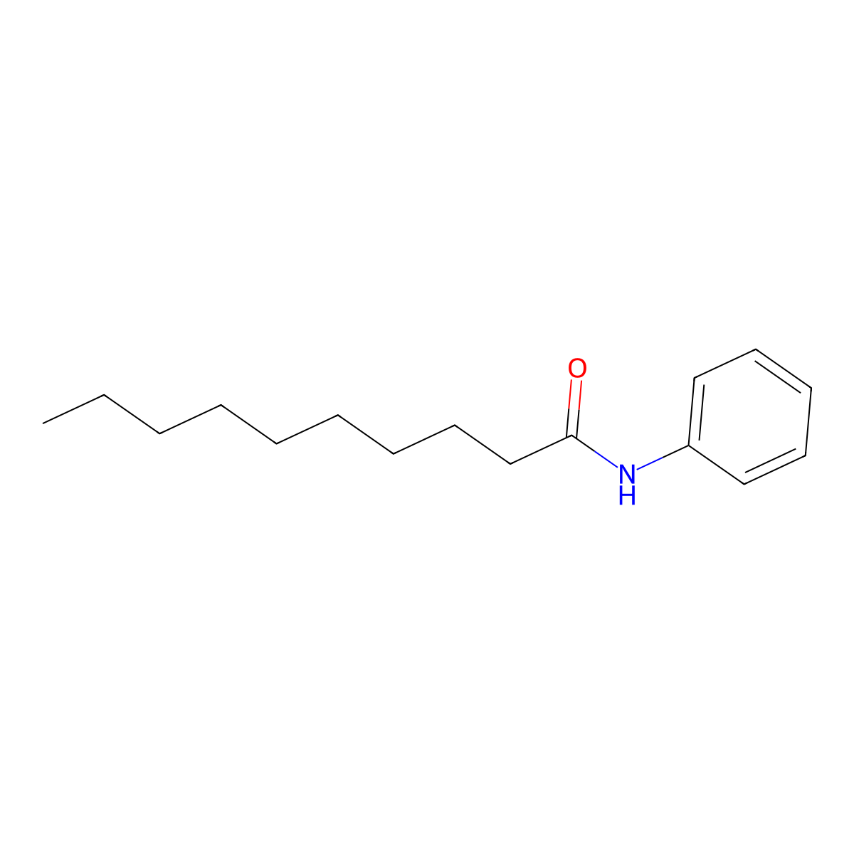 Decanamide, N-phenyl- molecular structure, CAS 15473-32-2