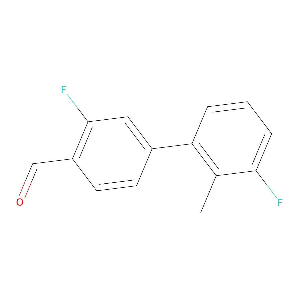 3,3'-Difluoro-2'-methyl[1,1'-biphenyl]-4-carboxaldehyde molecular structure, CAS 1547308-24-6
