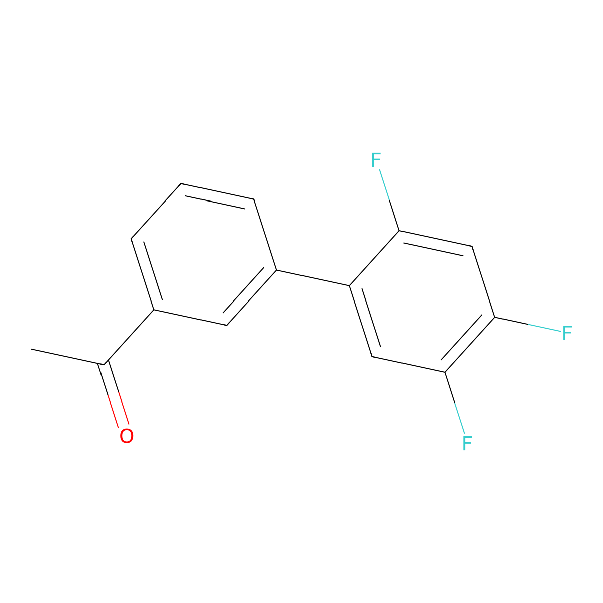 1-(2',4',5'-Trifluoro[1,1'-biphenyl]-3-yl)ethanone molecular structure, CAS 1547308-62-2