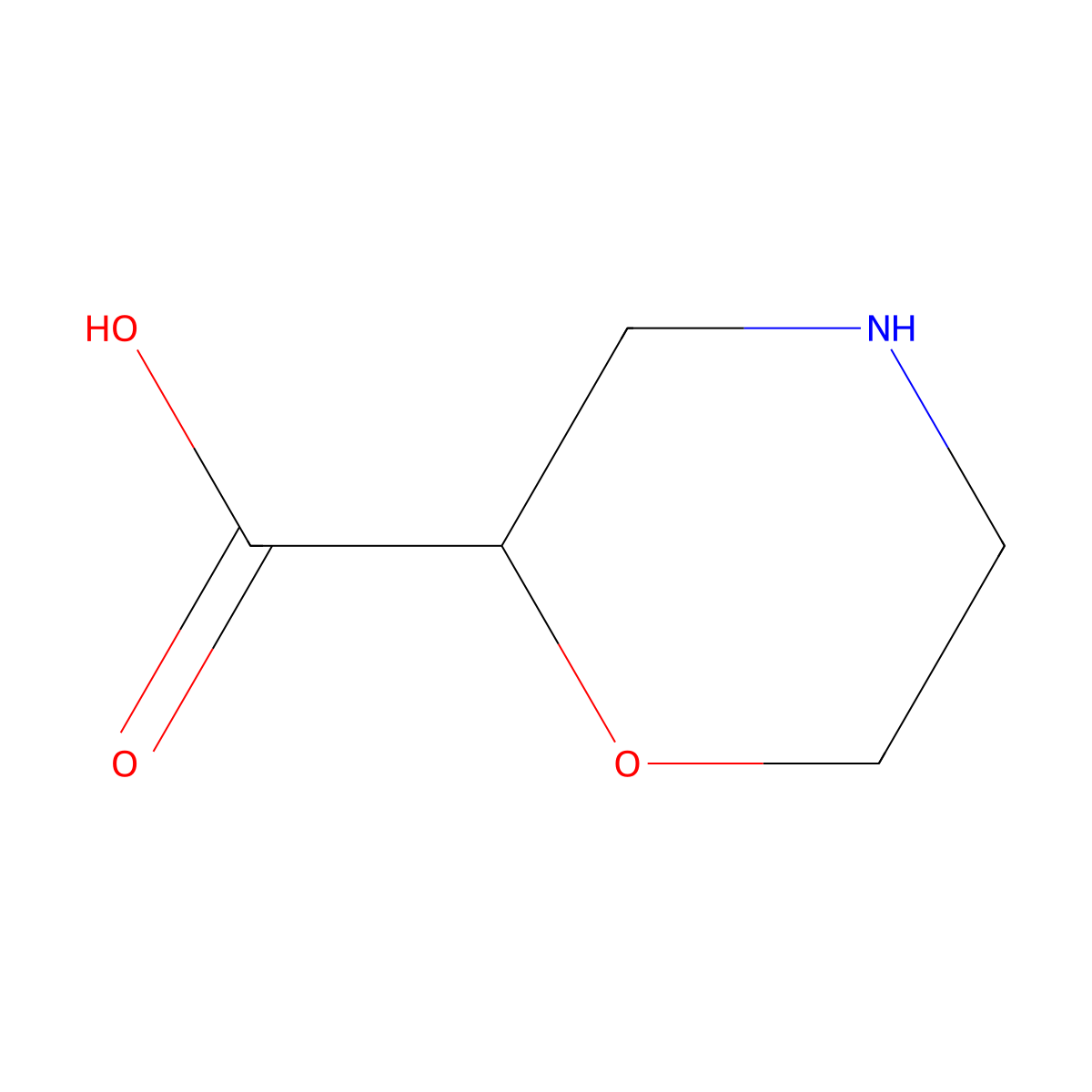 (S)-Morpholine-2-carboxylic acid molecular structure, CAS 154731-81-4