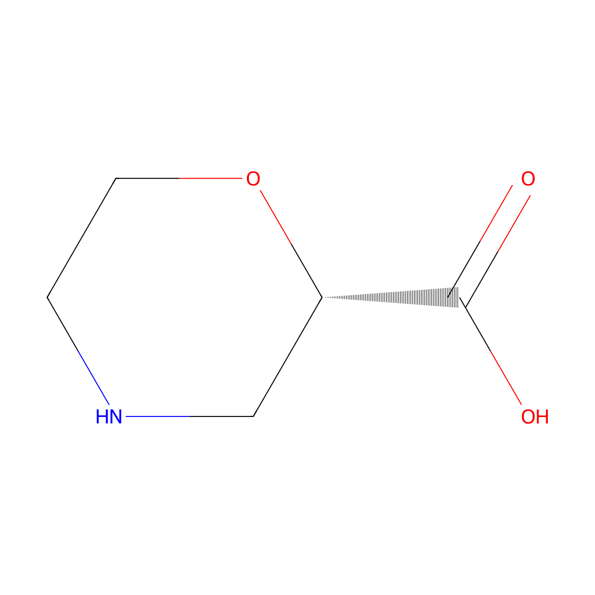 (S)-Morpholine-2-carboxylic acid molecular structure, CAS 154731-81-4