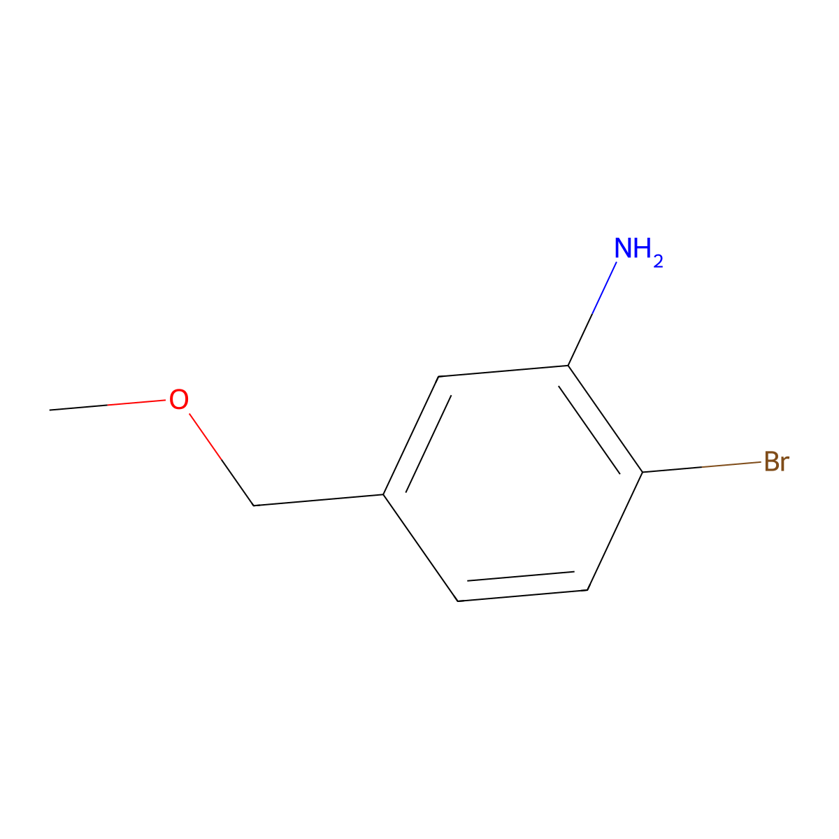 2-Bromo-5-(methoxymethyl)aniline molecular structure, CAS 1547324-34-4