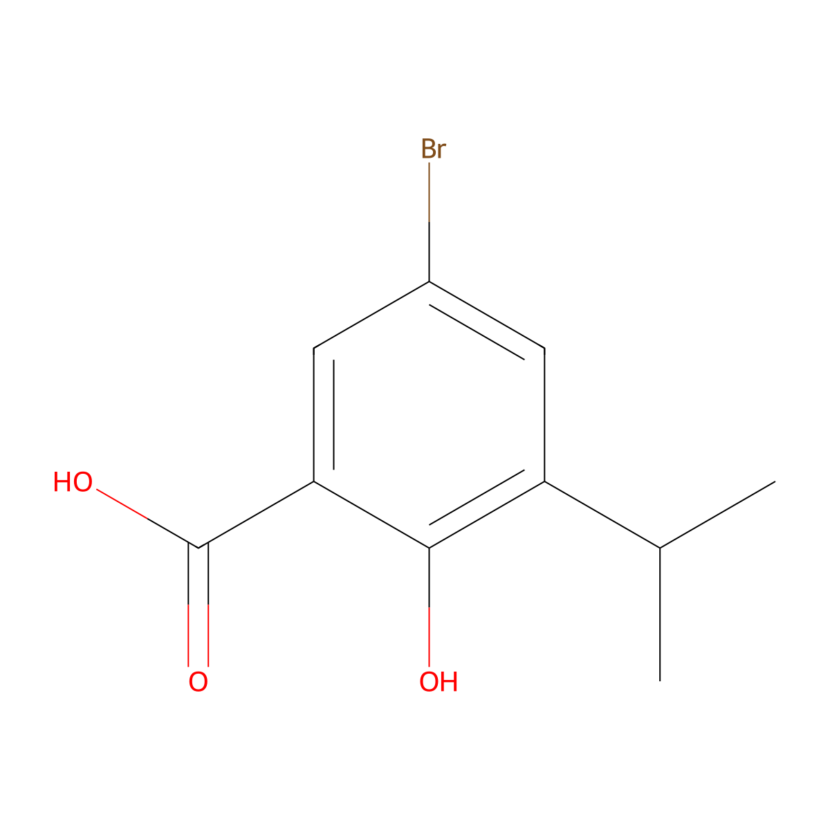 5-Bromo-2-hydroxy-3-isopropylbenzoic acid molecular structure, CAS 1547328-13-1