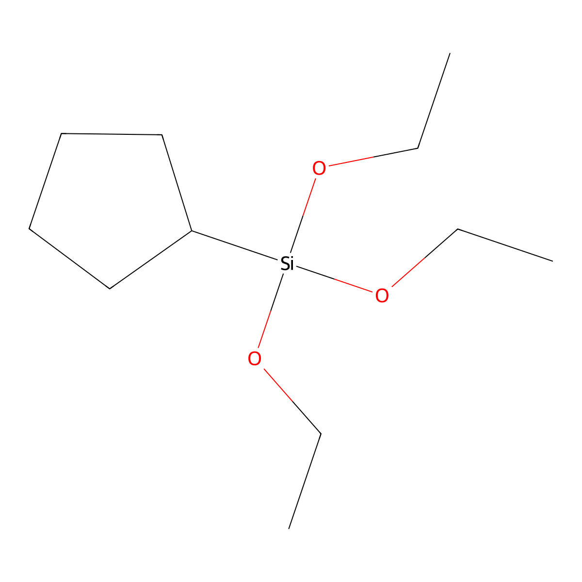 Cyclopentyltriethoxysilane molecular structure, CAS 154733-91-2