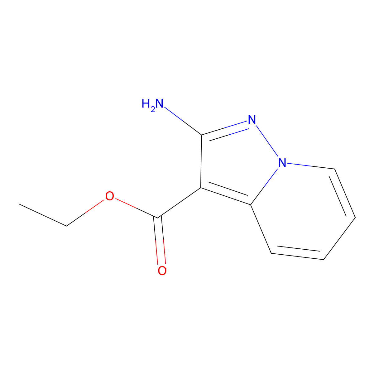 Ethyl 2-aminopyrazolo[1,5-a]pyridine-3-carboxylate molecular structure, CAS 1547331-23-6