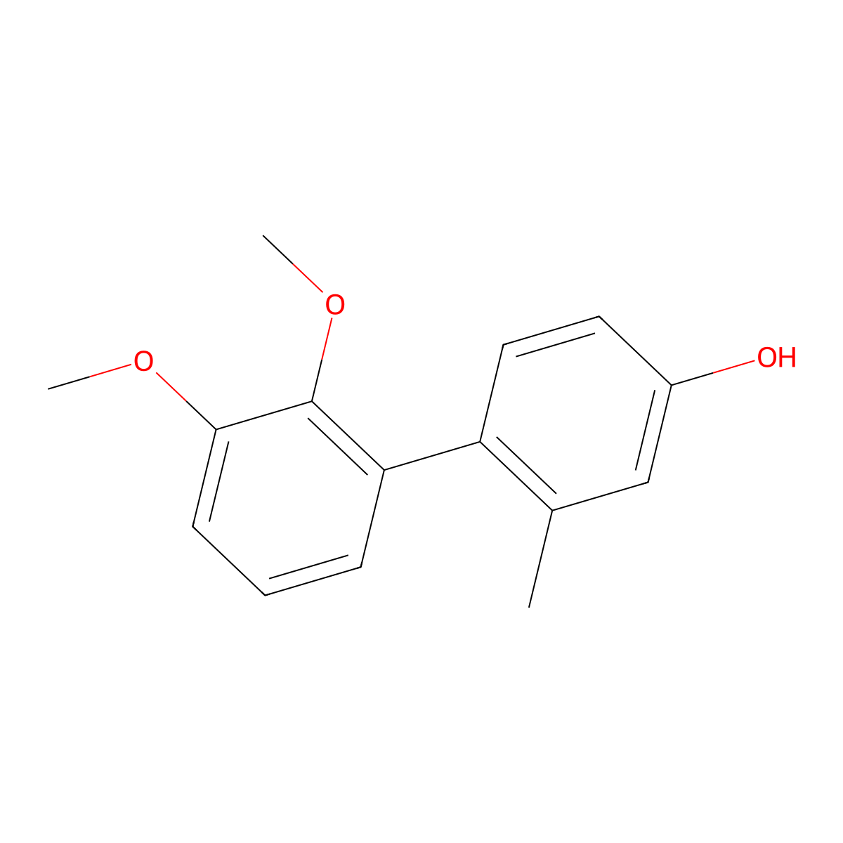 2',3'-Dimethoxy-2-methyl[1,1'-biphenyl]-4-ol molecular structure, CAS 1547363-95-0