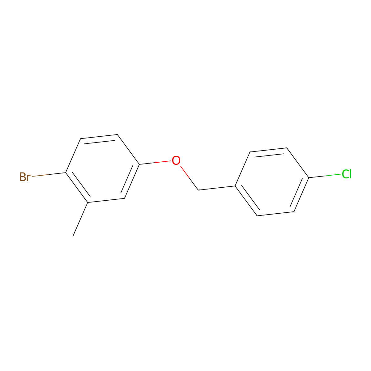 1-Bromo-4-[(4-chlorophenyl)methoxy]-2-methylbenzene molecular structure, CAS 1547365-15-0
