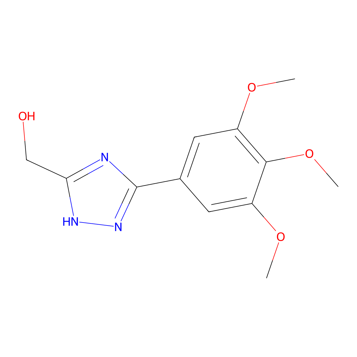 (5-(3,4,5-Trimethoxyphenyl)-1H-1,2,4-triazol-3-yl)methanol molecular structure, CAS 1547375-80-3
