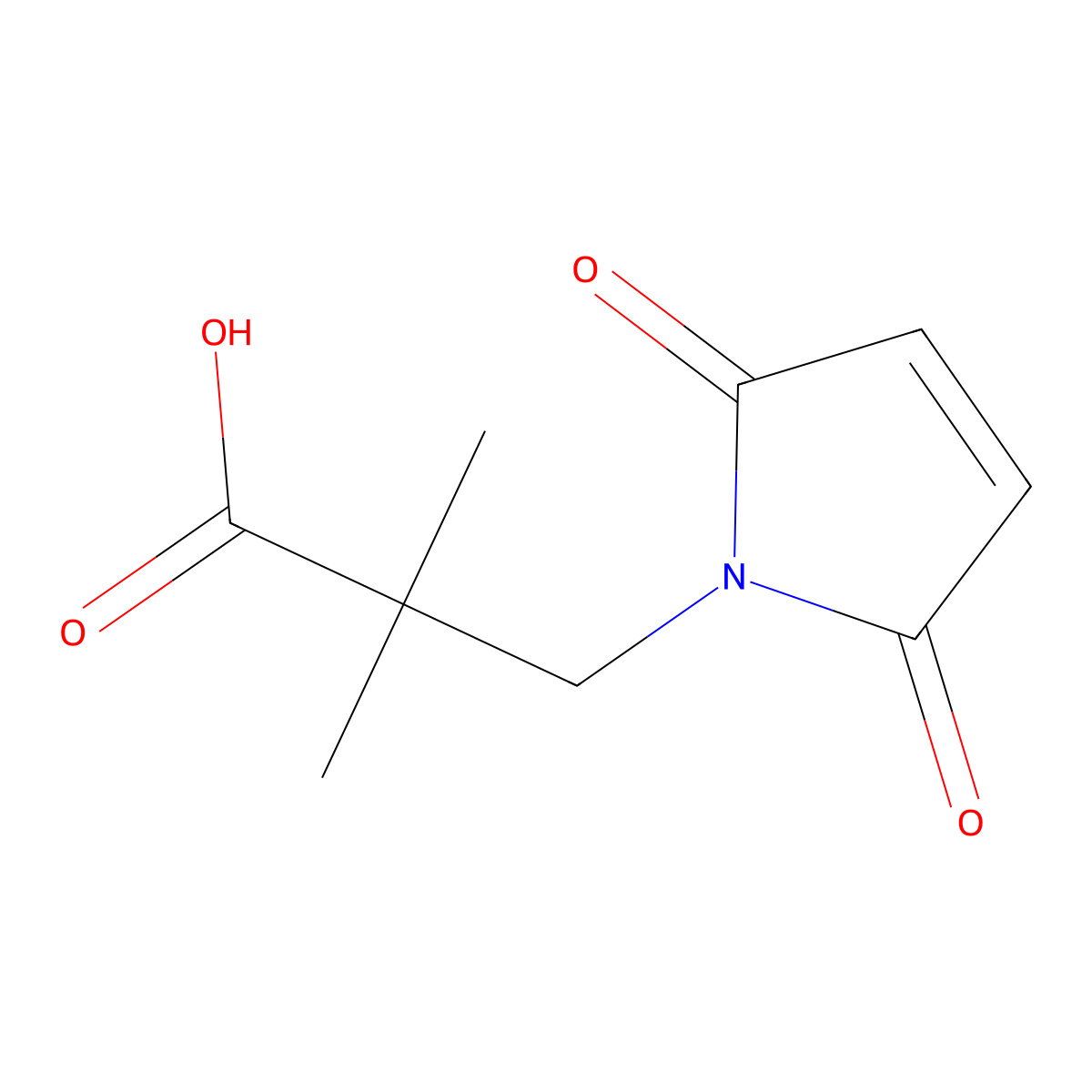 3-(2,5-dioxo-2,5-dihydro-1H-pyrrol-1-yl)-2,2-dimethylpropanoic acid molecular structure, CAS 1547392-86-8