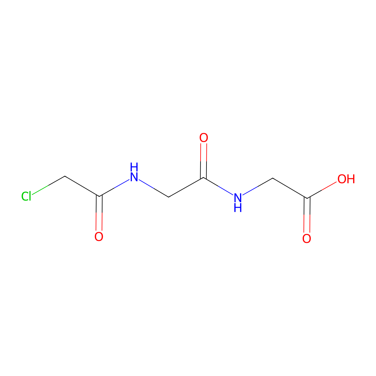 Chloroacetylglycylglycine molecular structure, CAS 15474-96-1