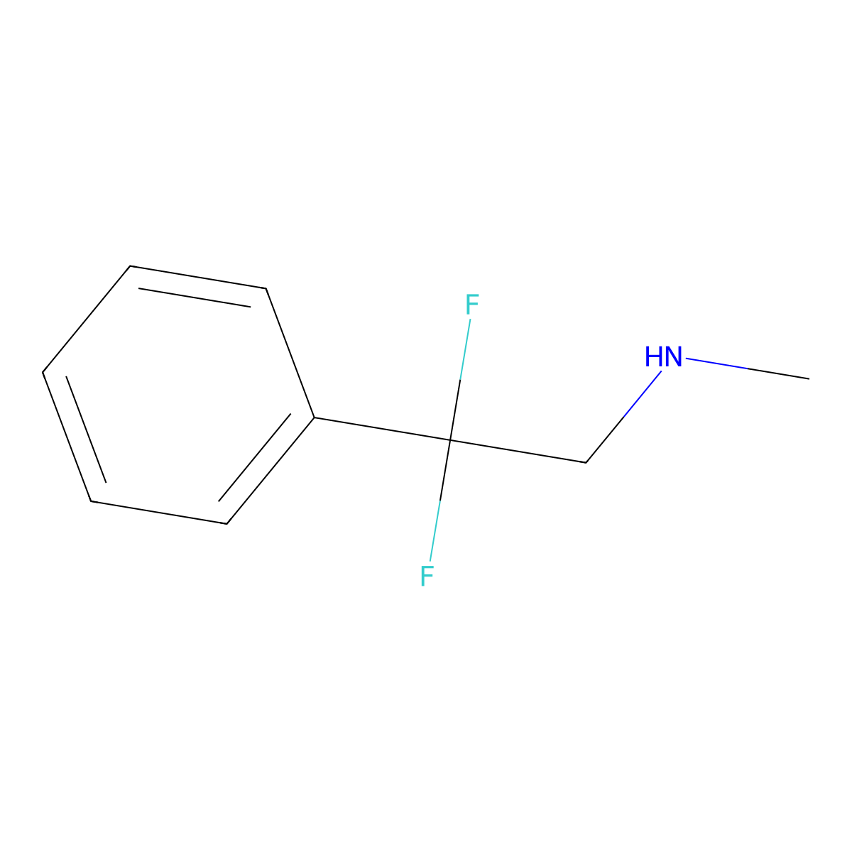 (2,2-Difluoro-2-phenylethyl)(methyl)amine molecular structure, CAS 1547403-25-7