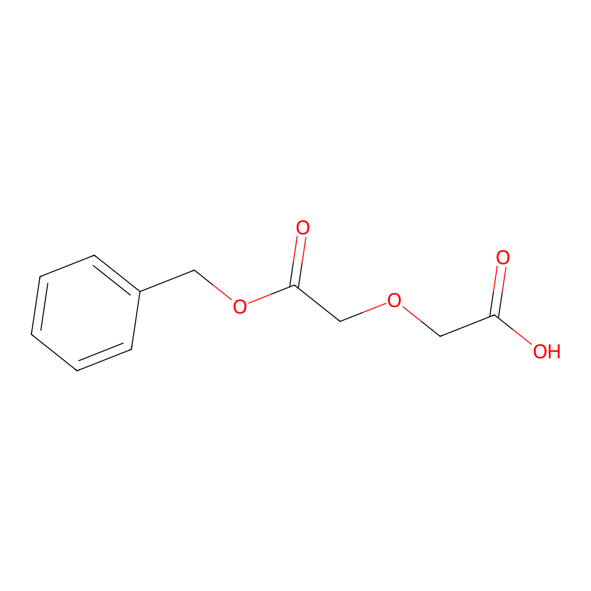 Acetic acid, (carboxymethoxy)-, 1-(phenylmethyl) ester molecular structure, CAS 154741-21-6