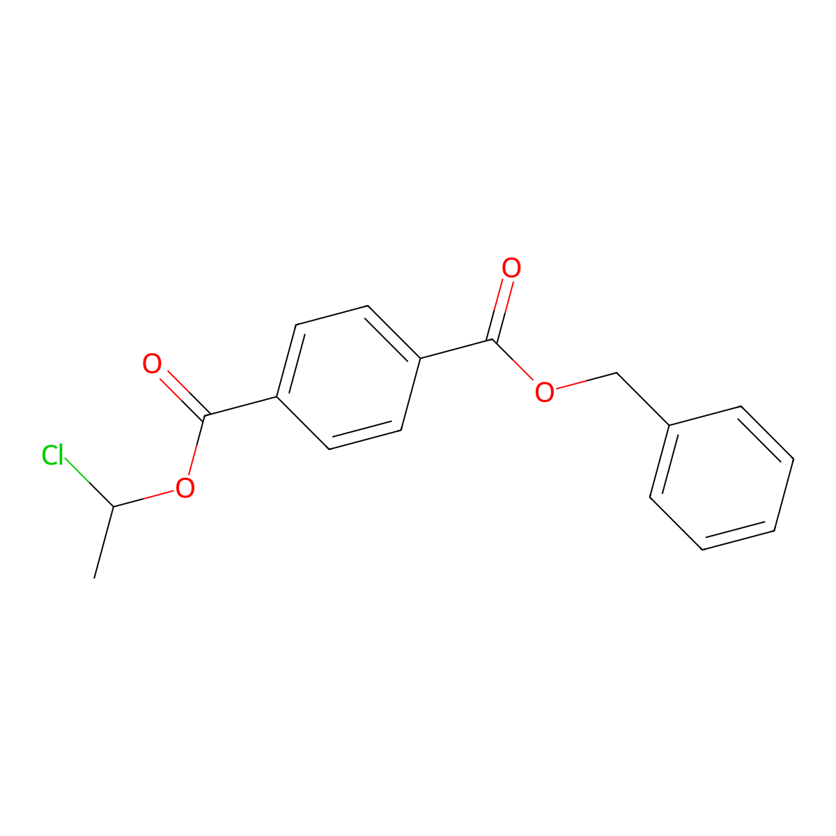 1-Benzyl 4-(1-chloroethyl) benzene-1,4-dicarboxylate molecular structure, CAS 154741-26-1