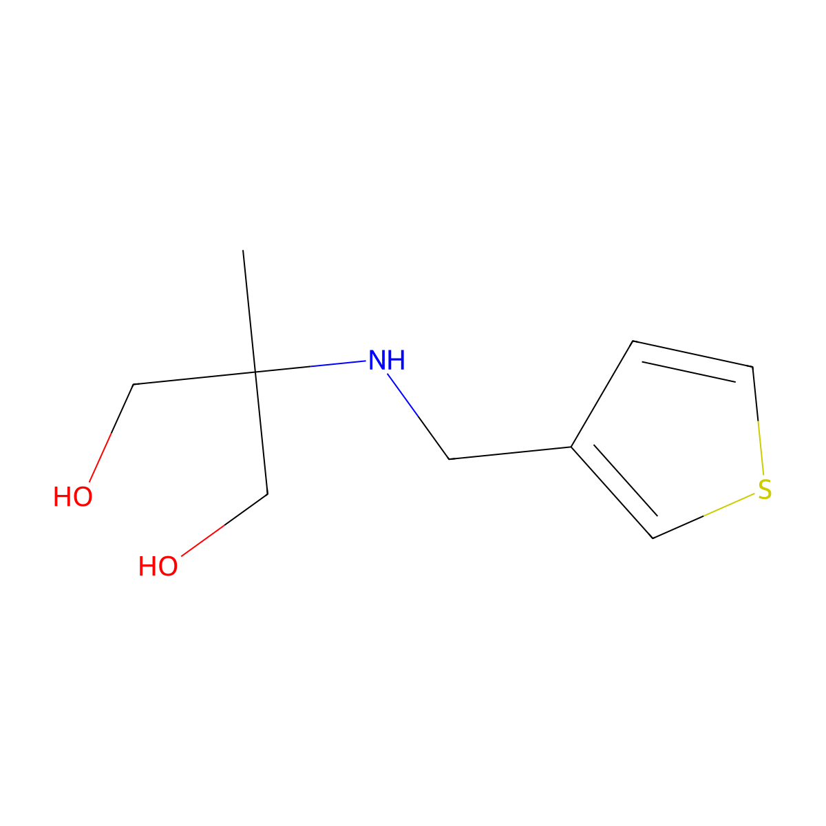 2-Methyl-2-{[(thiophen-3-yl)methyl]amino}propane-1,3-diol molecular structure, CAS 1547414-13-0
