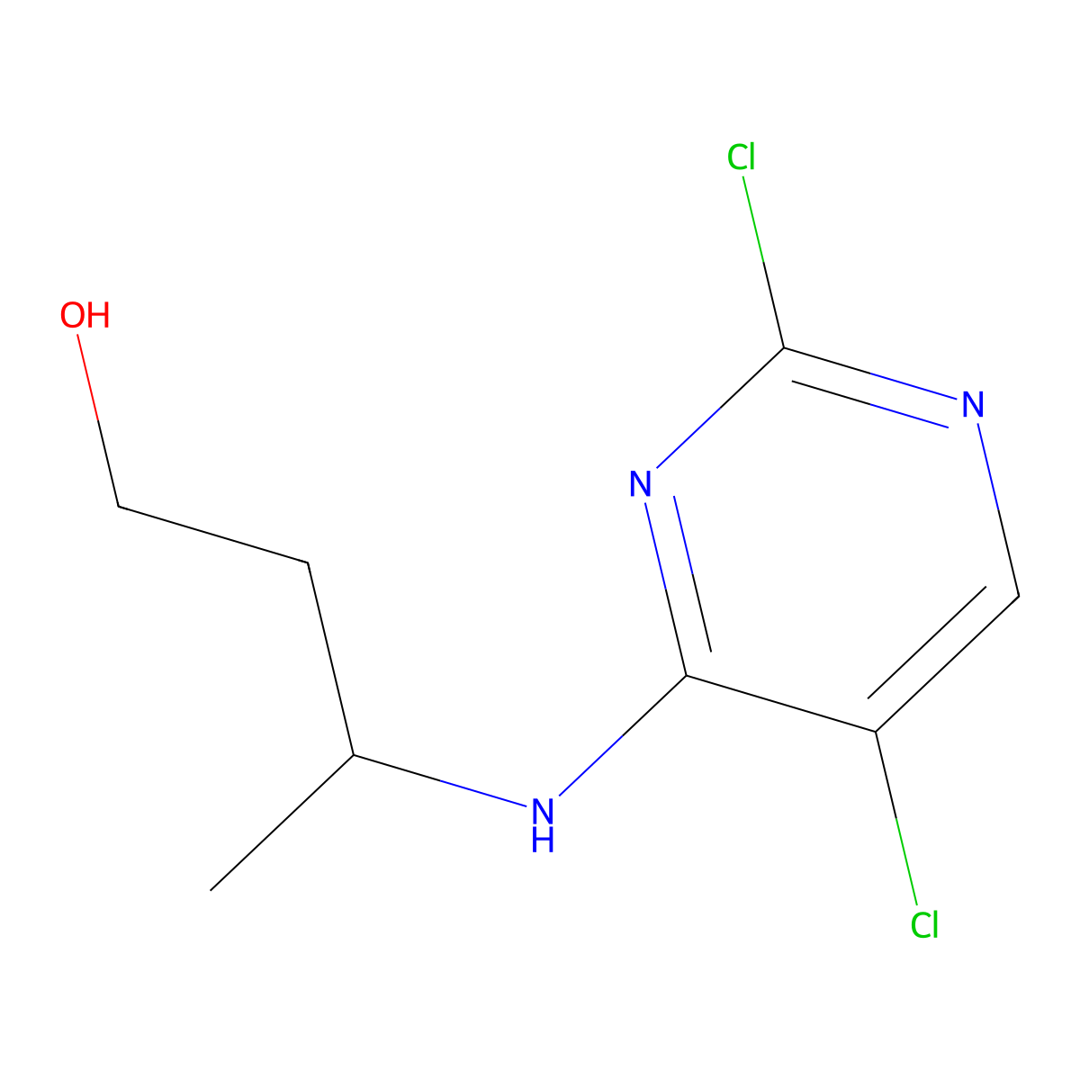 3-[(2,5-Dichloropyrimidin-4-yl)amino]butan-1-ol molecular structure, CAS 1547422-52-5