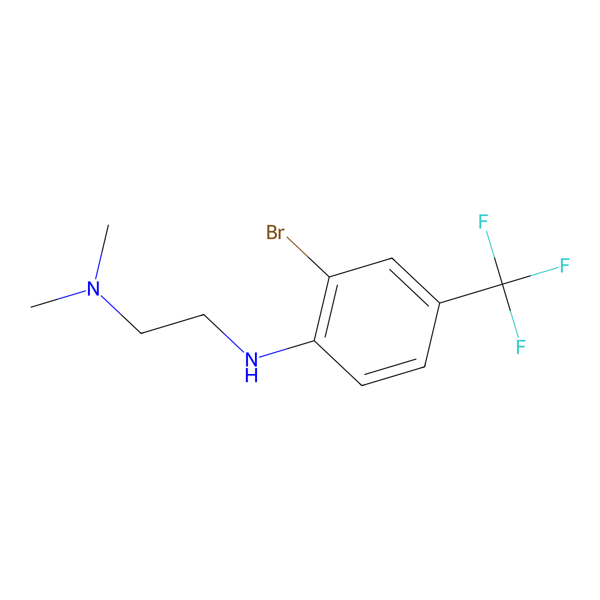 N1-(2-bromo-4-(trifluoromethyl)phenyl)-N2,N2-dimethylethane-1,2-diamine molecular structure, CAS 1547425-86-4