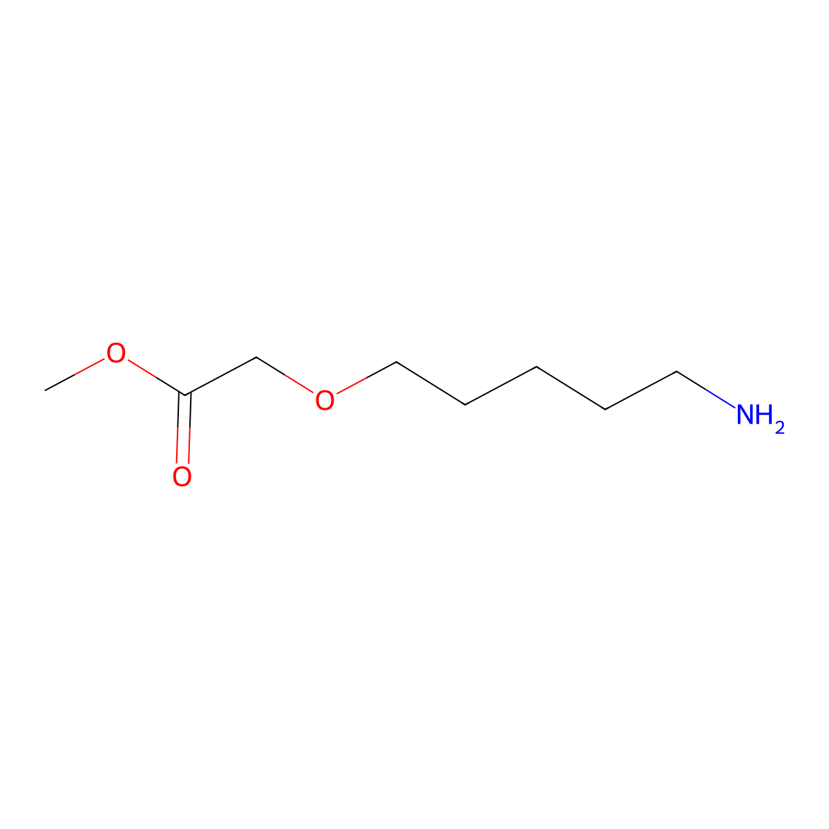 Methyl 2-[(5-aminopentyl)oxy]acetate HCl molecular structure, CAS 1547445-01-1