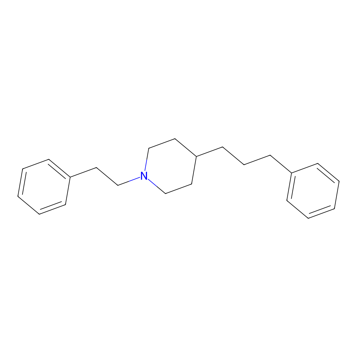 1-Phenethyl-4-(3-phenyl-propyl)-piperidine molecular structure, CAS 154746-92-6