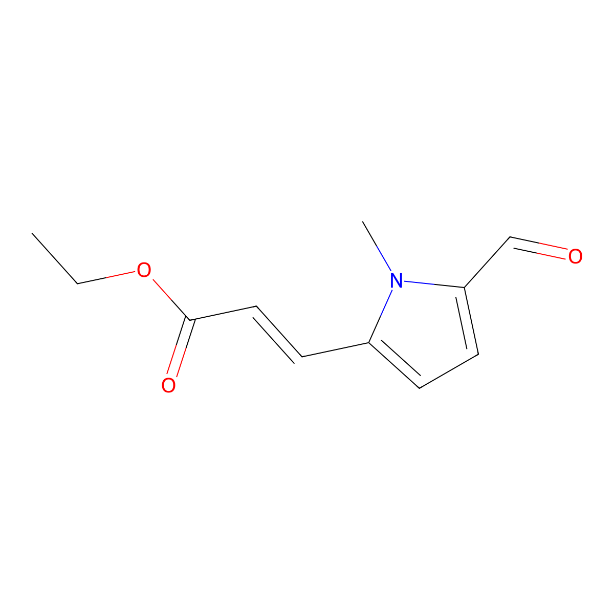 Ethyl (2E)-3-(5-formyl-1-methyl-1H-pyrrol-2-YL)-2-propenoate molecular structure, CAS 1547460-60-5