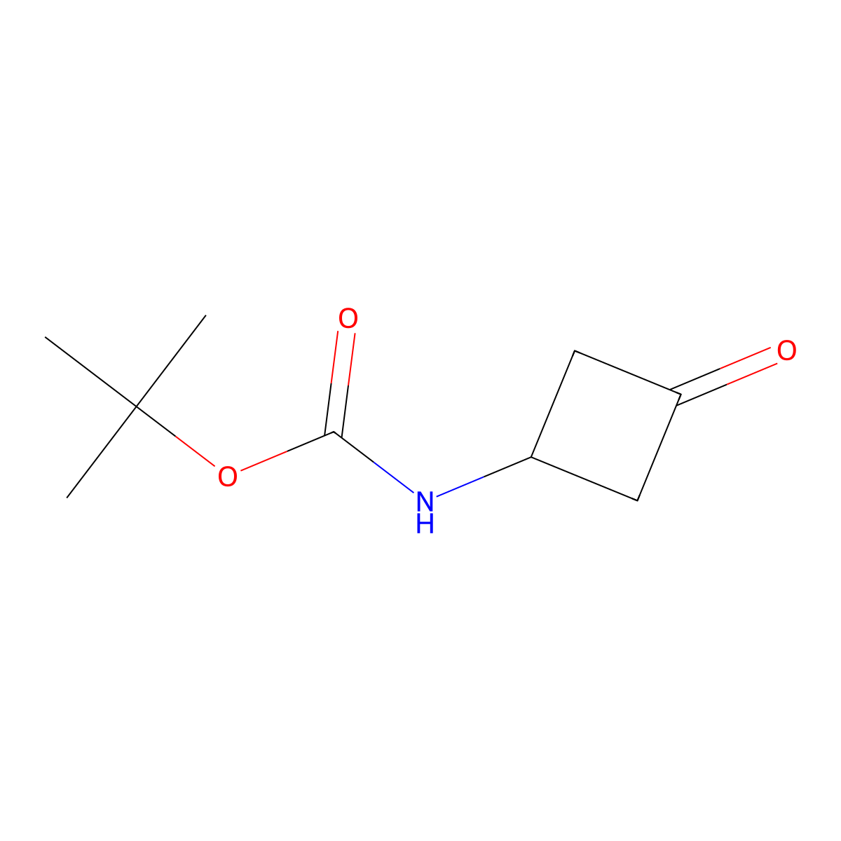 tert-Butyl 3-oxocyclobutylcarbamate molecular structure, CAS 154748-49-9
